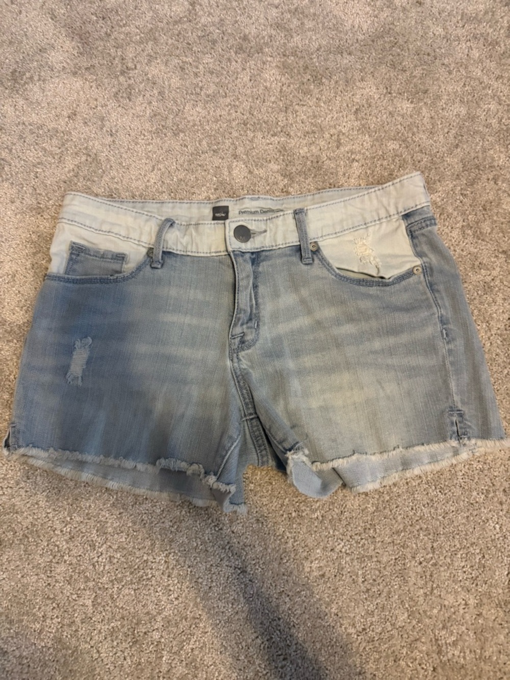 Mossimo Supply Co. Light Blue Distressed Denim Shorts